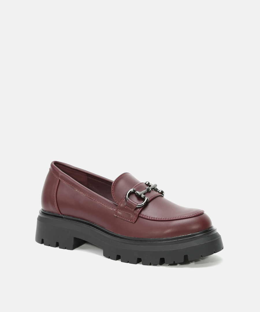 Mocasines burdeos detalle  image number null